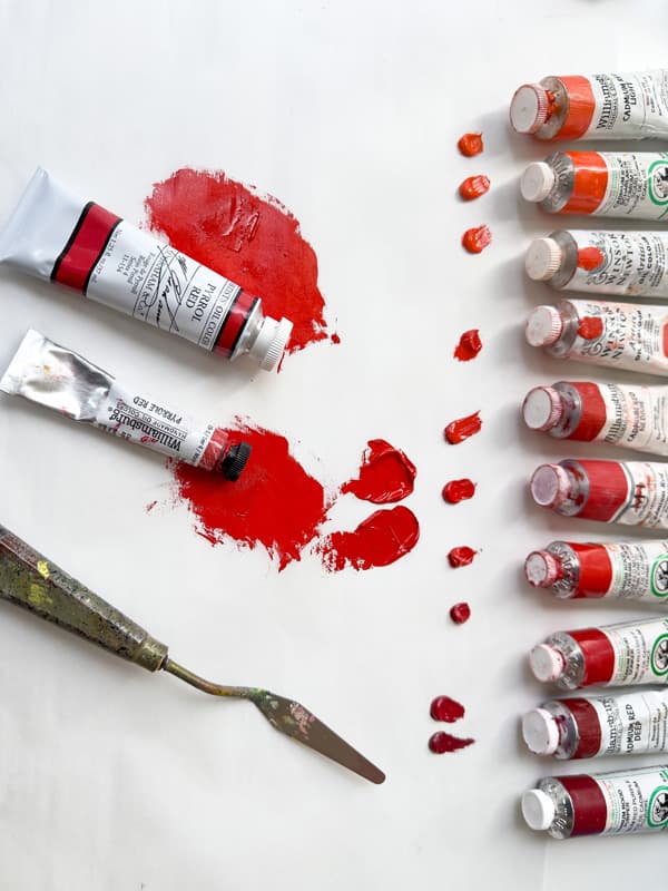 Pyrrole Red vs. Cadmium Red 1