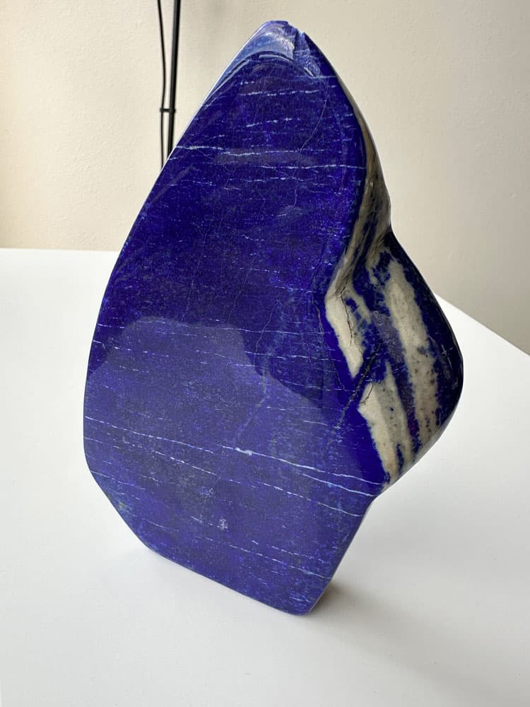 A polished chunk of genuine Lapis Lazuli rock