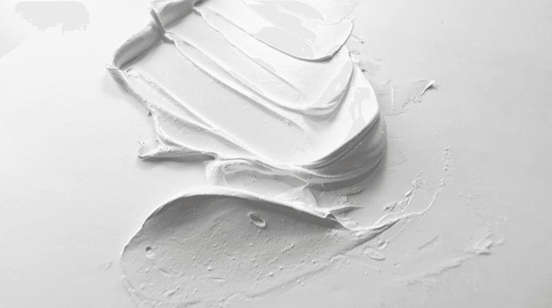 A swath of Titanium White by Williamsburg bound in Linseed Oil